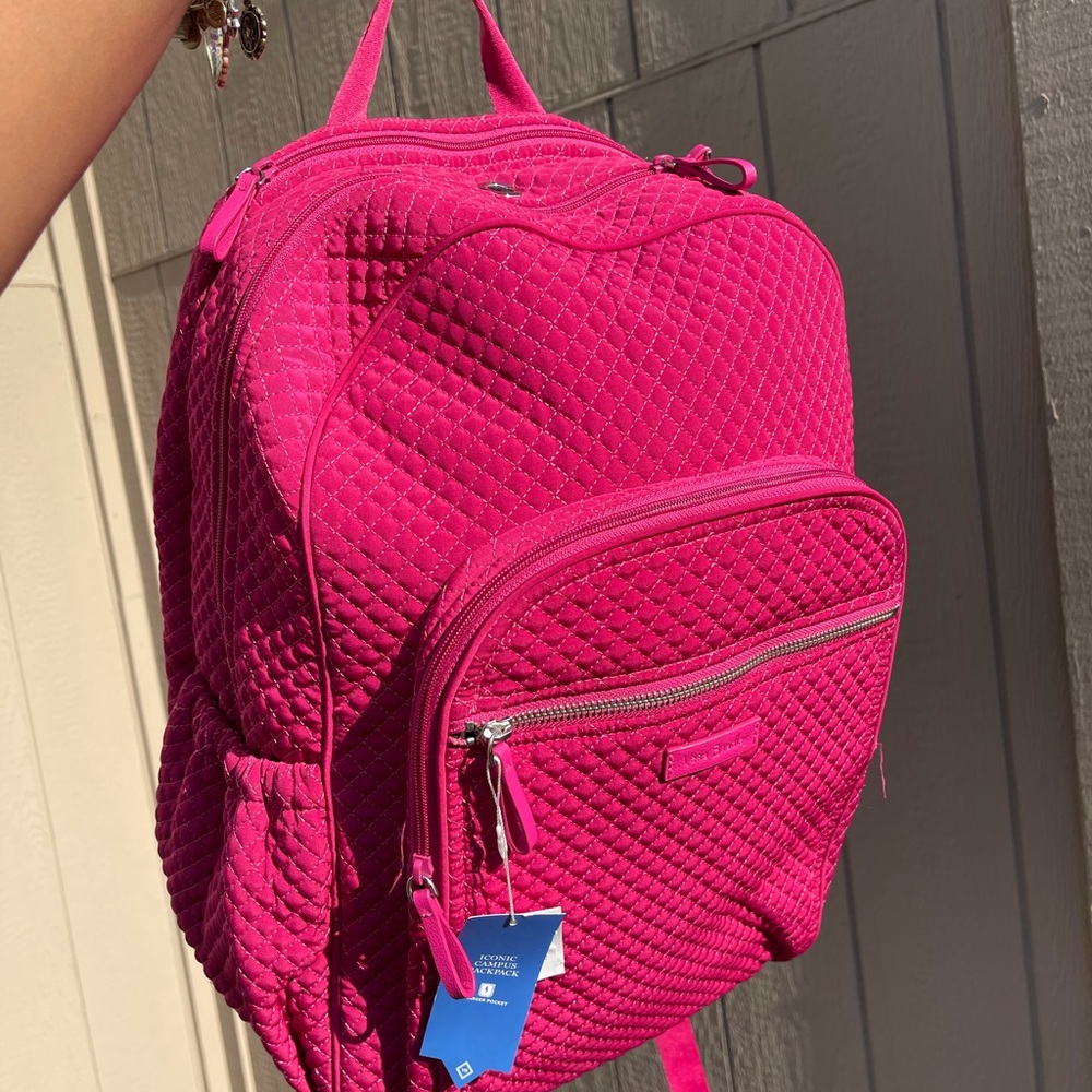 Vera Bradley Iconic Campus Backpack Pink Fuschia